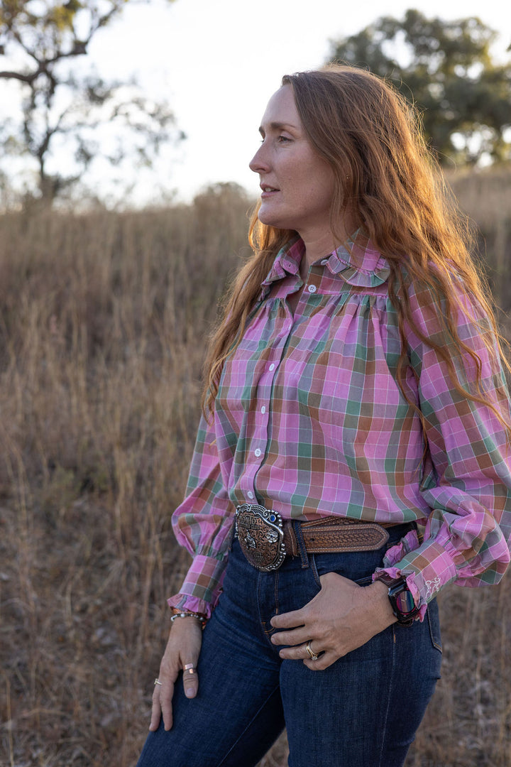 Frankie Shirt - Pink Check