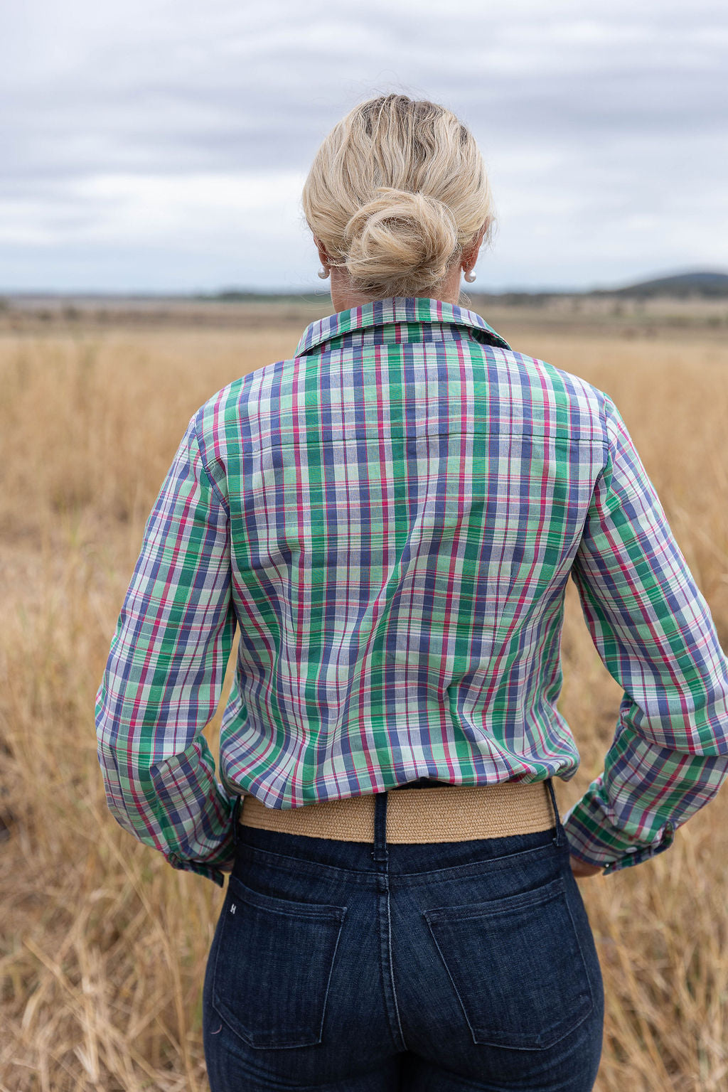 Ellie - Green Check (size 6 only)