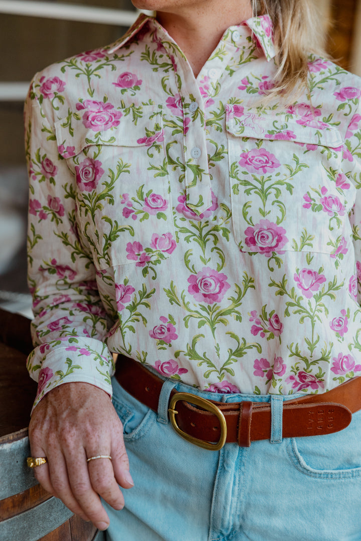 Work Shirt - Pink Floral