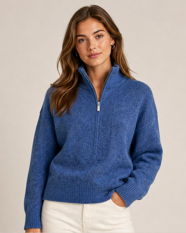 Ladies Navy Knit Jumper