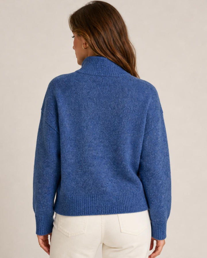 Ladies Navy Knit Jumper