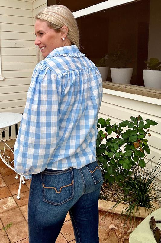 Frankie Shirt - Blue Gingham