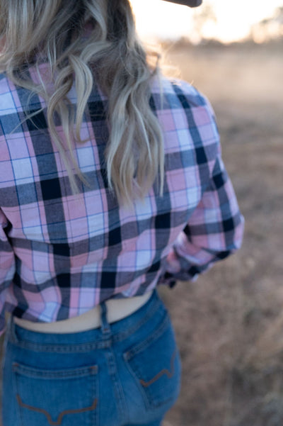 Jane Shirt - Pink & Navy Check