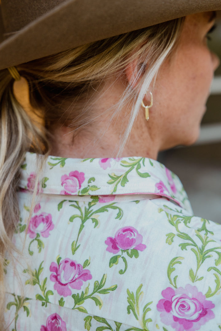 Work Shirt - Pink Floral