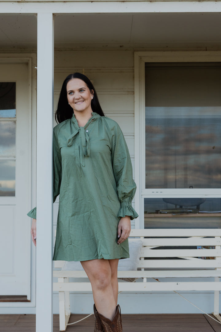 Gabby Dress - Khaki Green