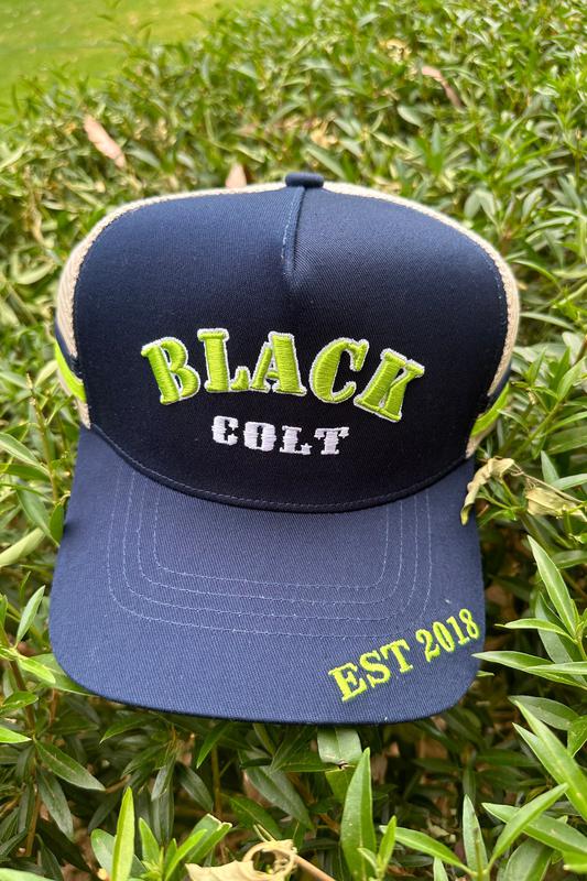 Cap - Navy & Lime Green