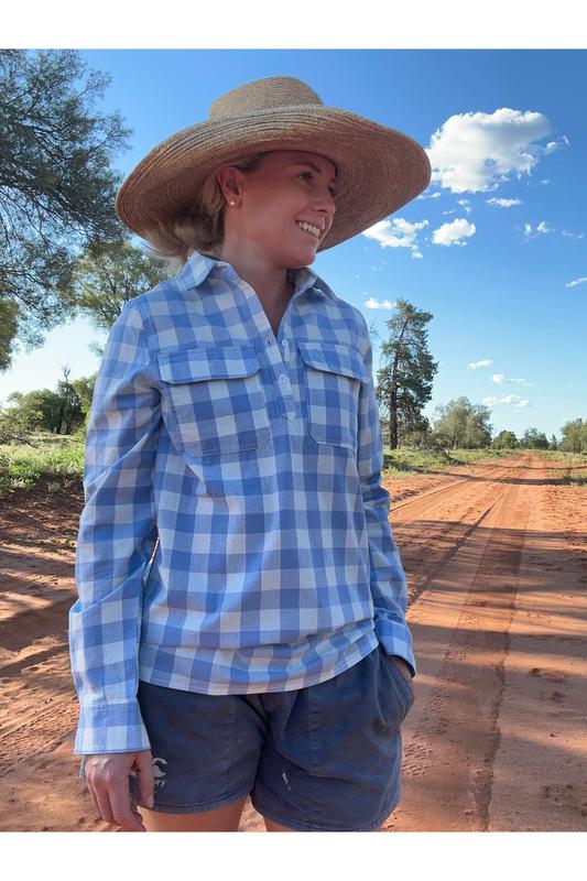 Work Shirt - Light Blue Check