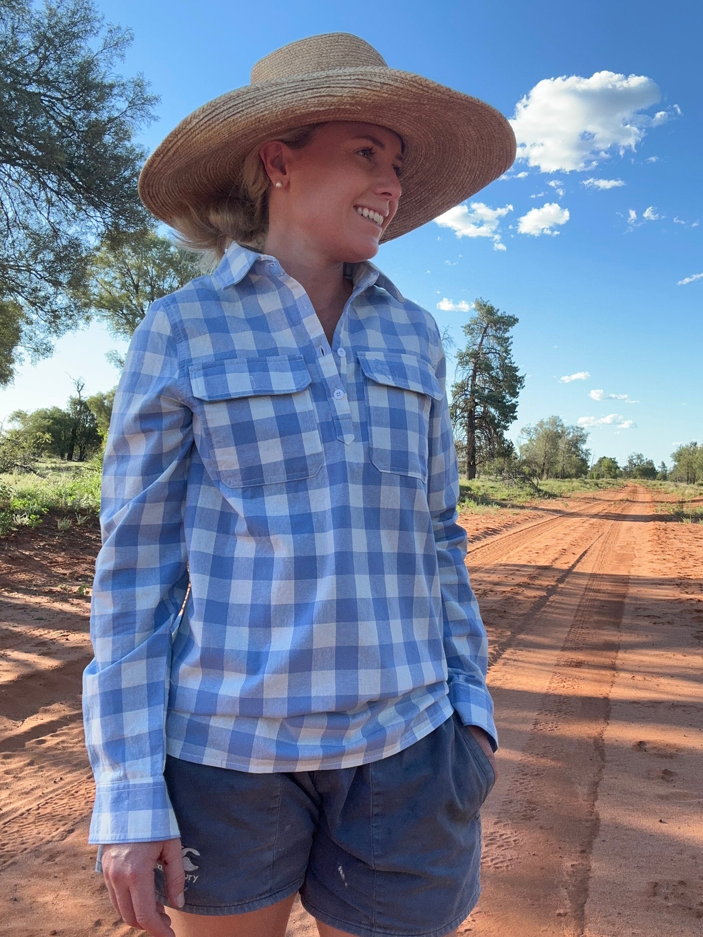 Work Shirt - Light Blue Check