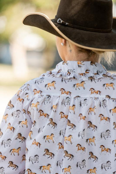 Frankie Shirt - Horse Print