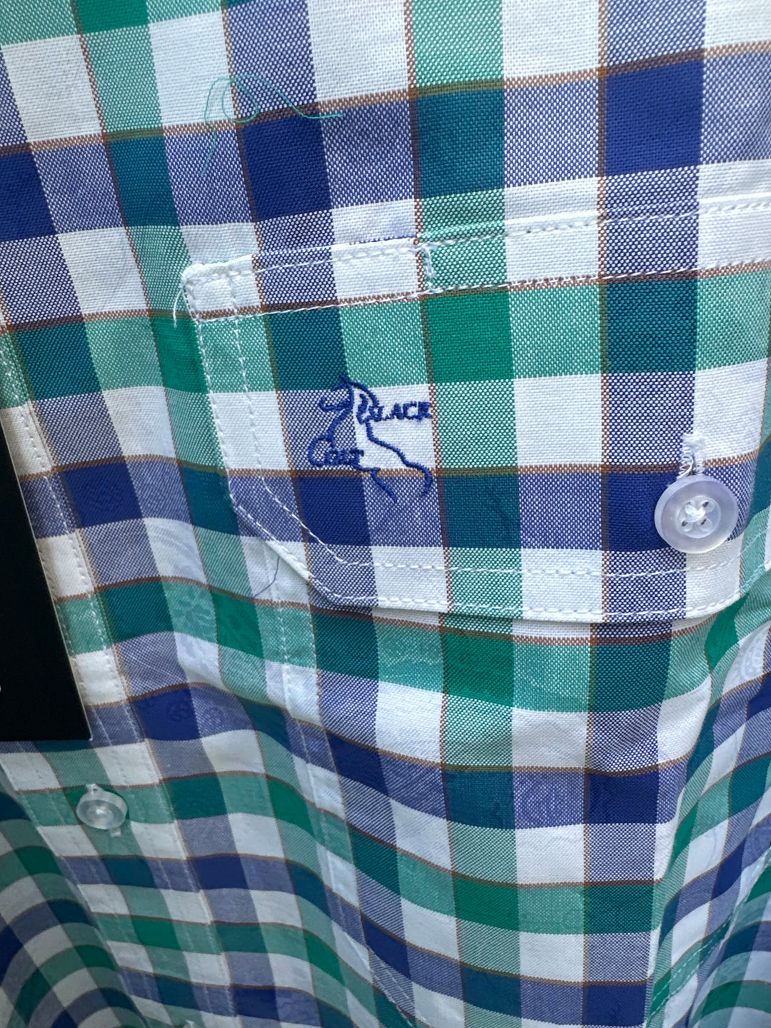 Mens Long Sleeve | FULL button | Blue Check
