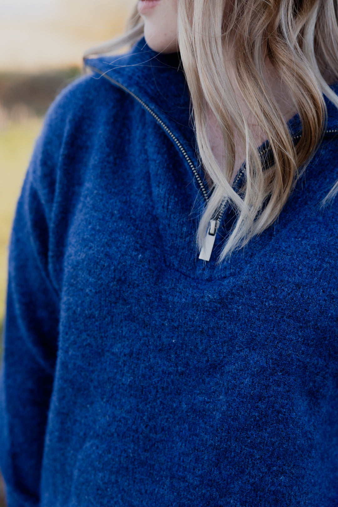 Ladies Navy Knit Jumper