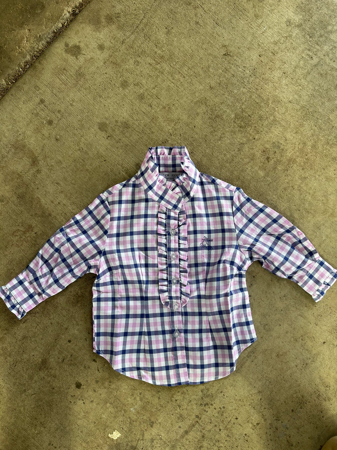 Girls Kirby Shirt - Pink & Purple Check