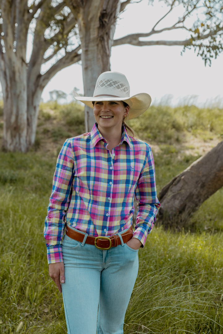 Jane Shirt - Pink & Blue Check