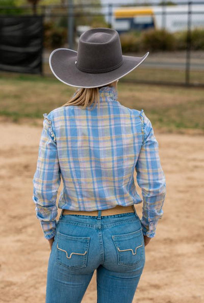 Sara Shirt - Blue & Yellow check