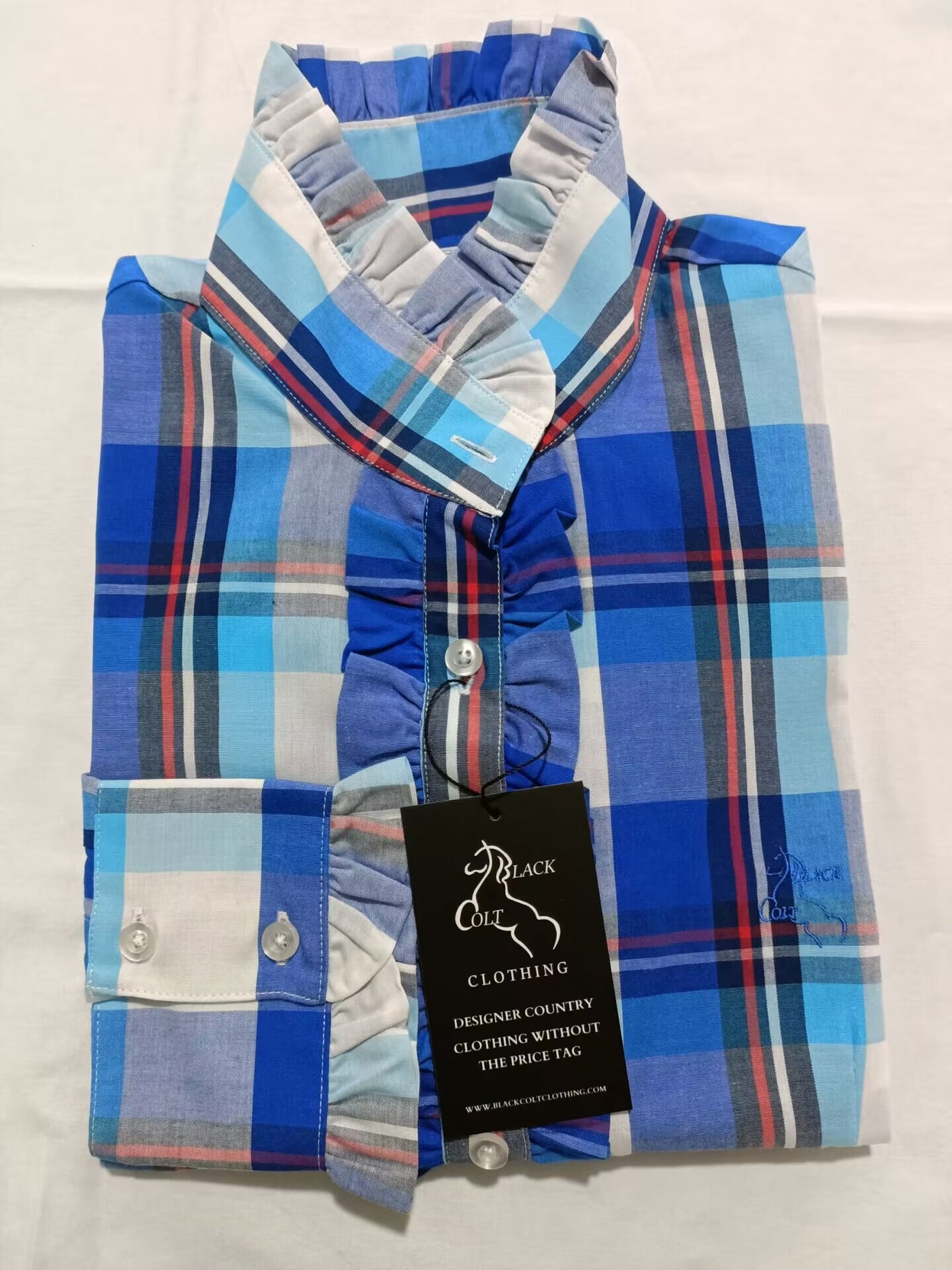 Kirby Shirt - Blue with Red Check