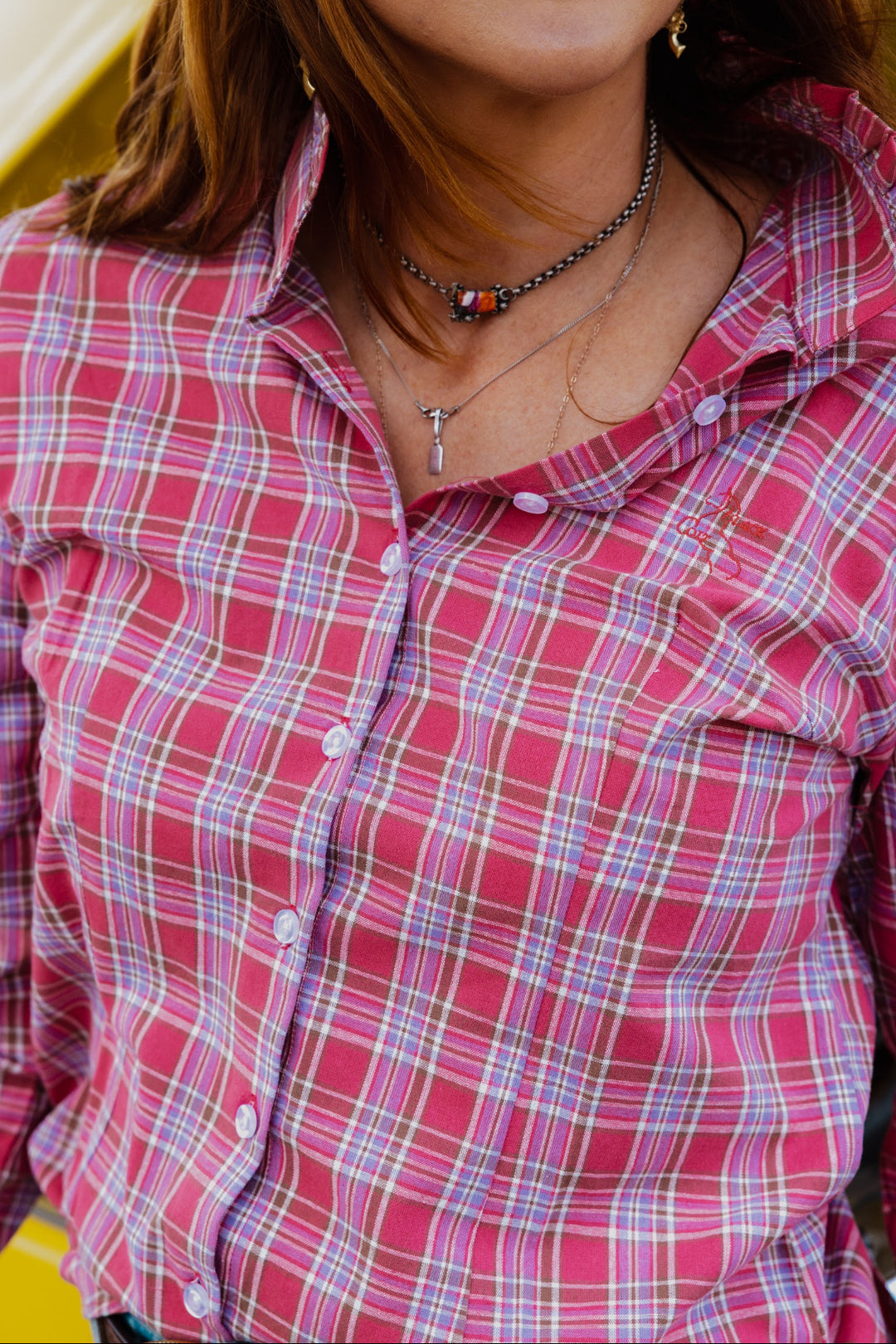 Lilly Shirt - Pink Check