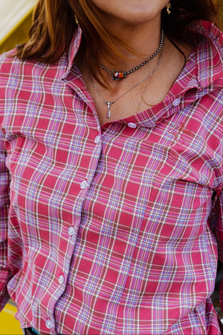 Lilly Shirt - Pink Check
