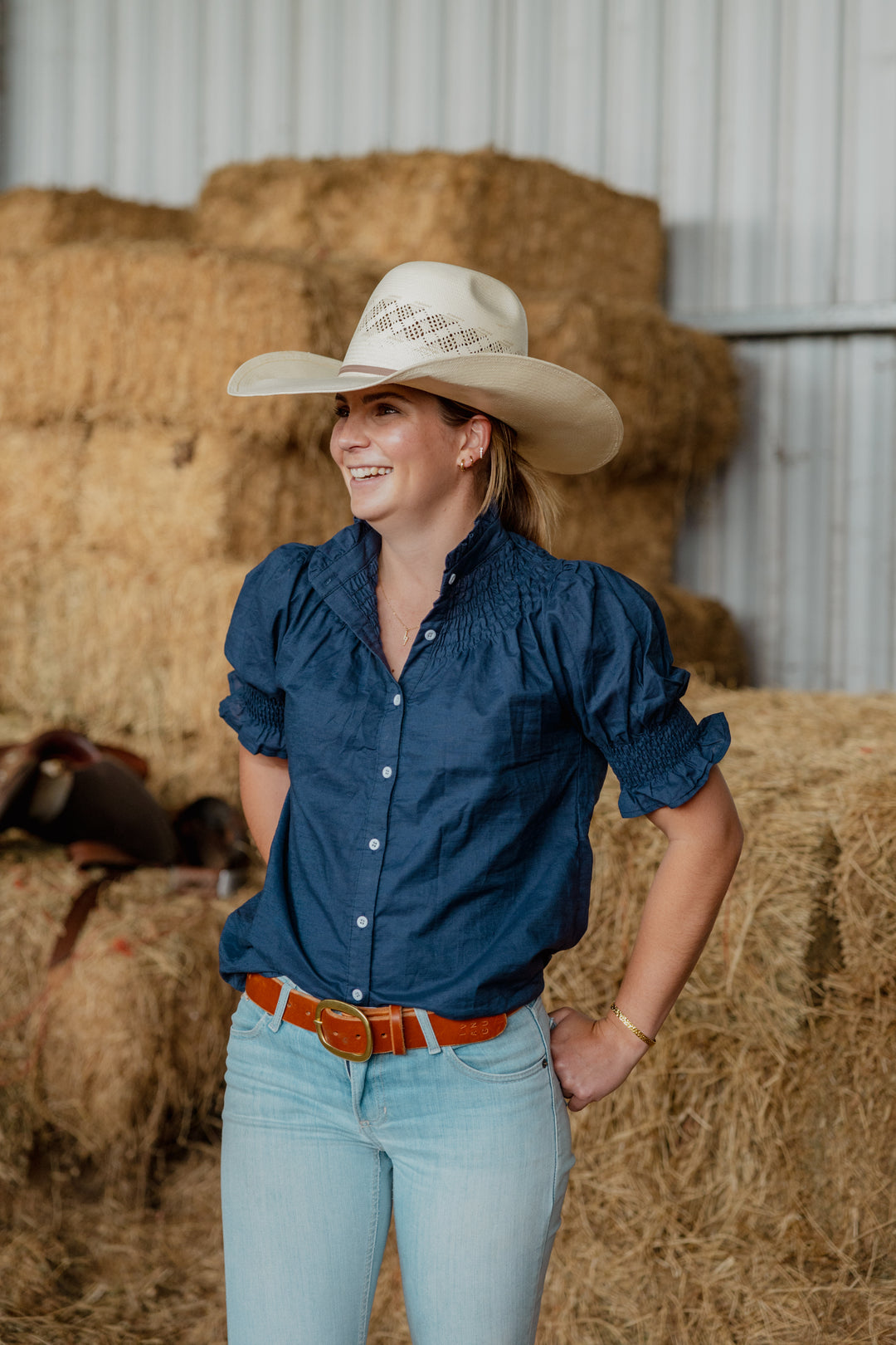 Women's Short Sleeve Shirt - Navy