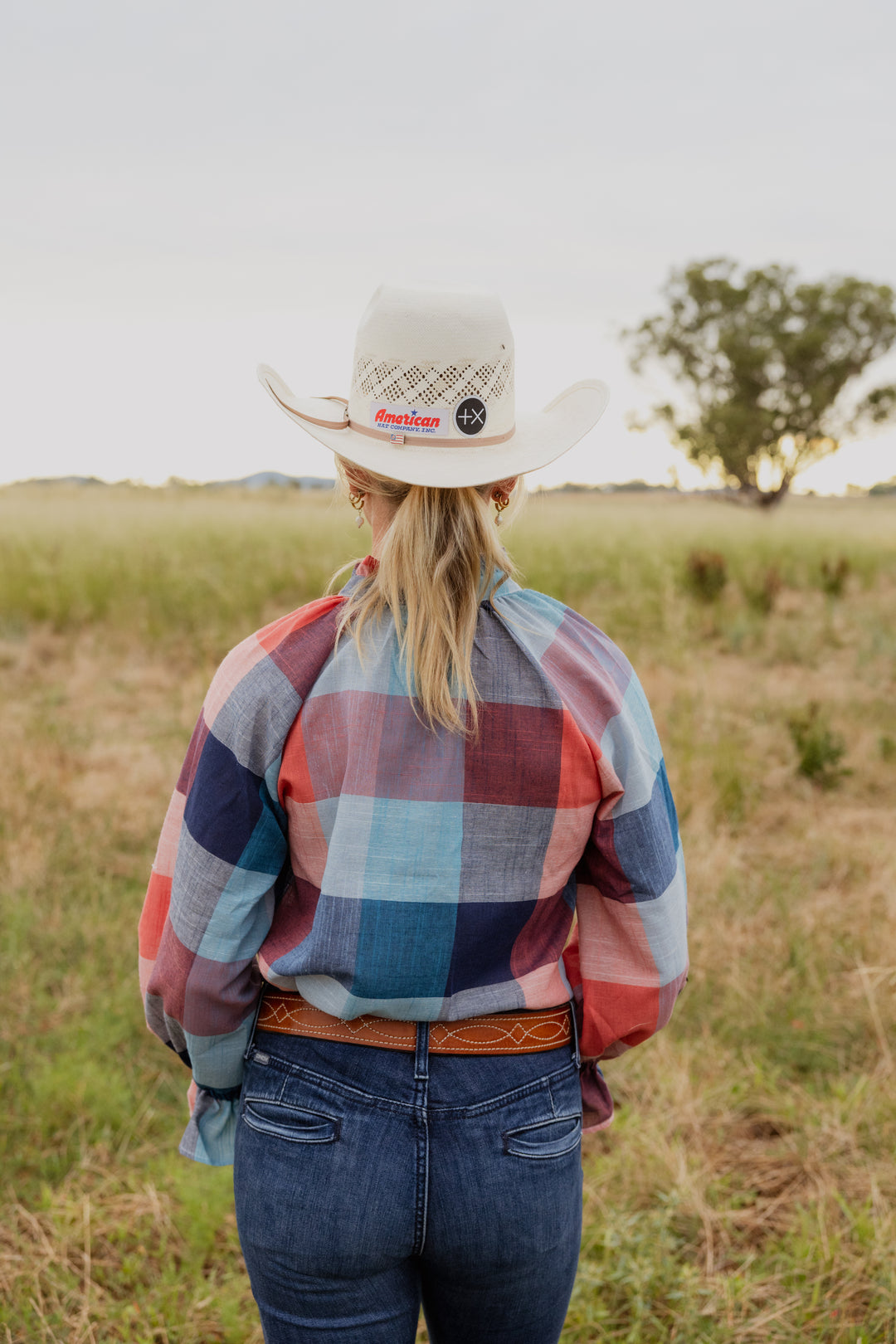 Gabby - Blue & Red Check