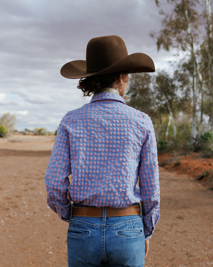 Work Shirt - Pink & Blue Check