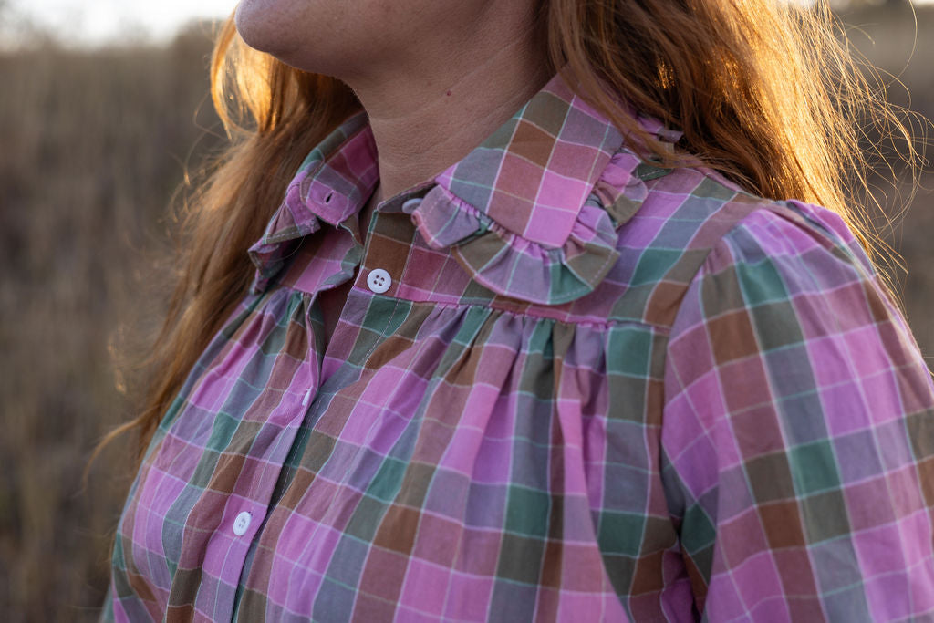 Frankie Shirt - Pink Check
