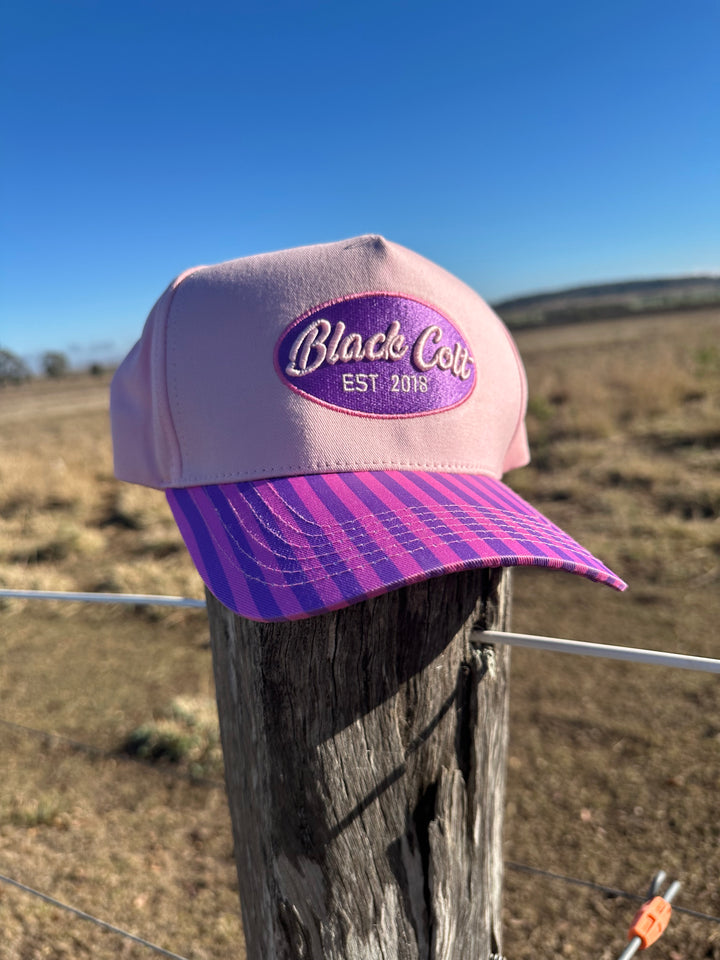 Retro Pink Stripe cap
