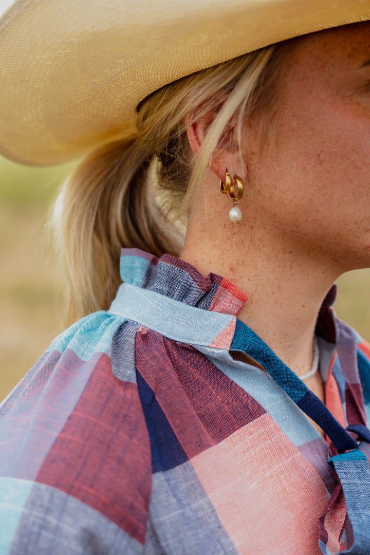 Gabby - Blue & Red Check