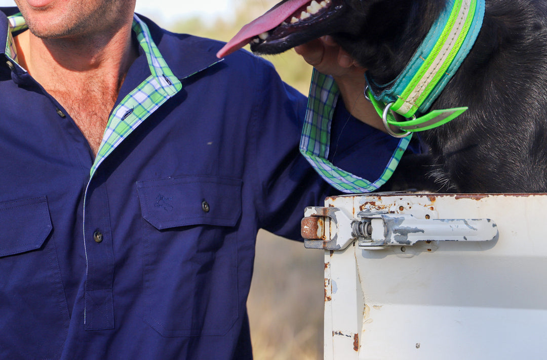 Mens Long Sleeve Workshirt - Navy