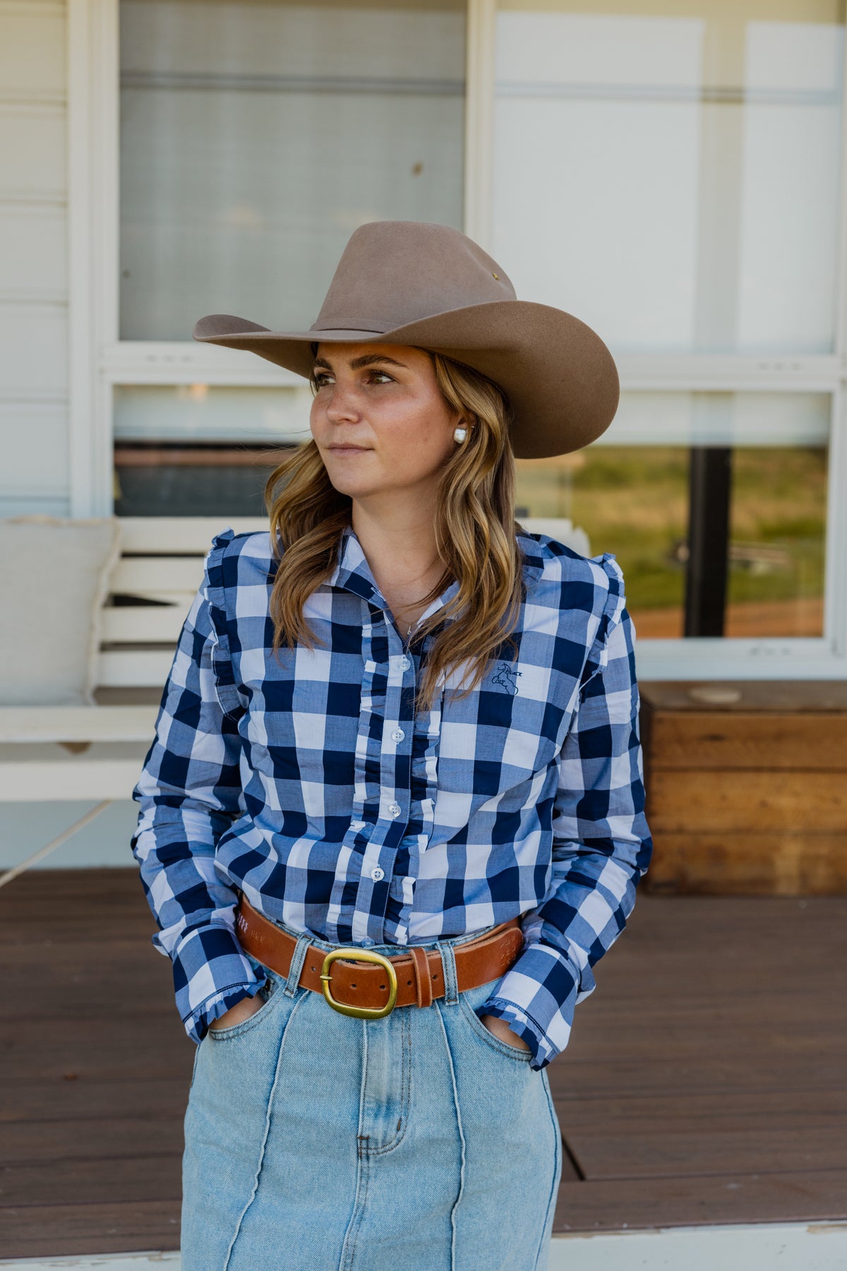 Sara Shirt - Navy Check