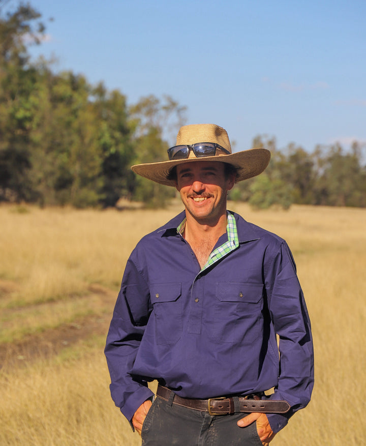 Mens Long Sleeve Workshirt - Navy