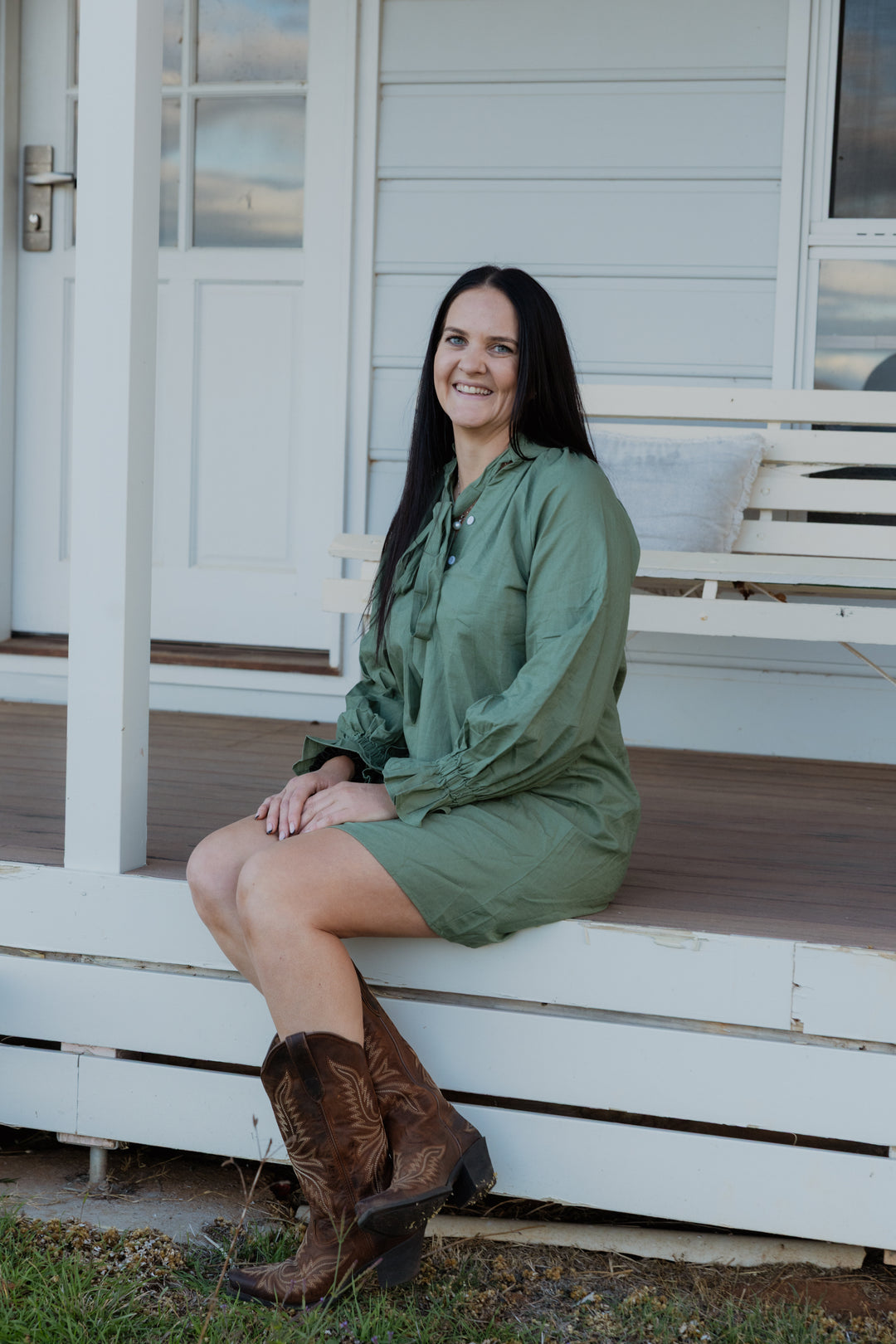 Gabby Dress - Khaki Green