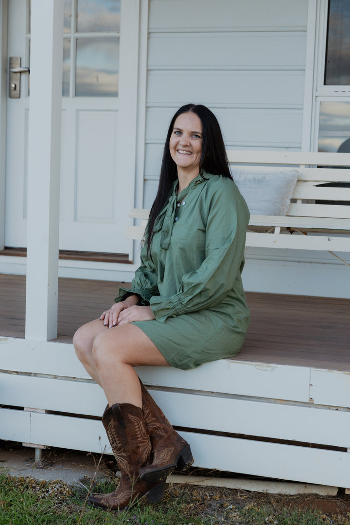 Gabby Dress - Khaki Green