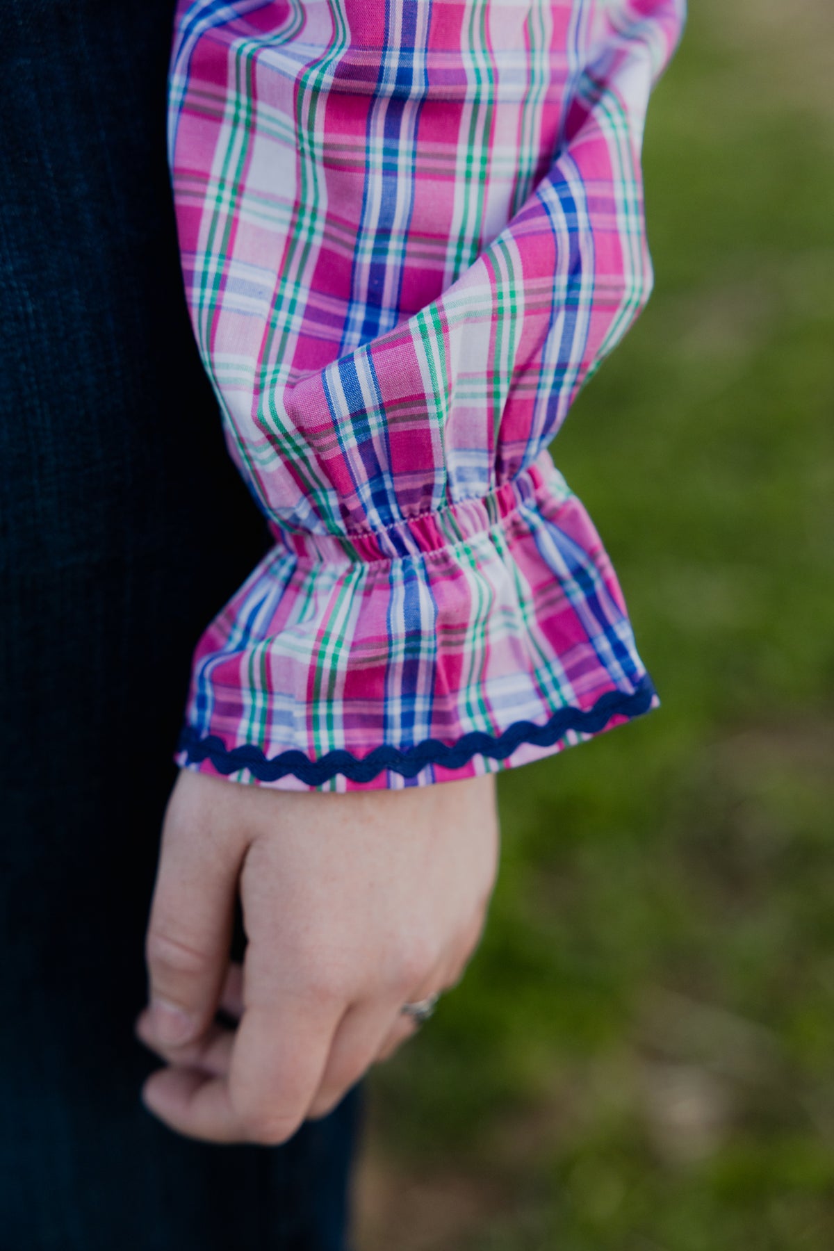 The Gertie Blouse - Pink Check