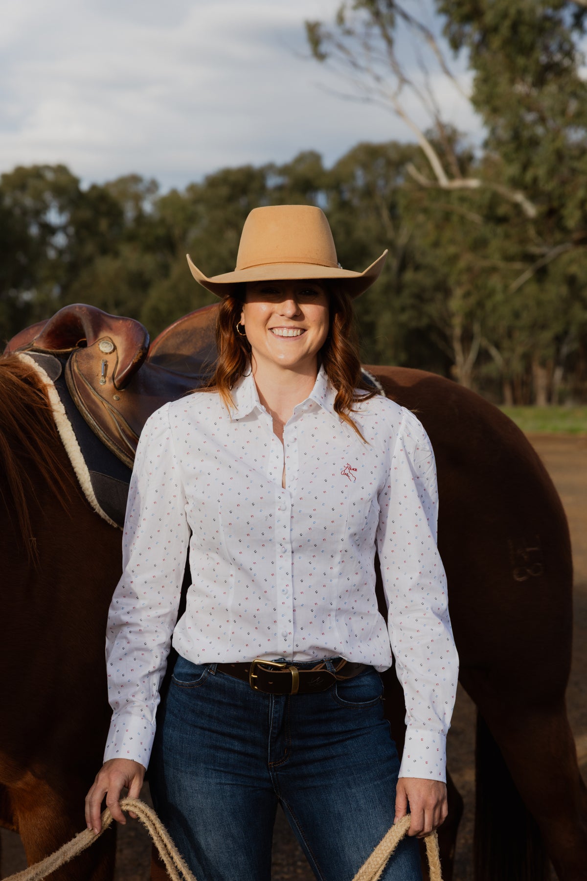Maggie Shirt - White Horse