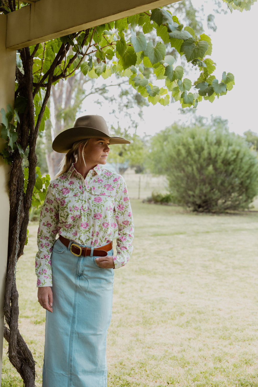 Work Shirt - Pink Floral