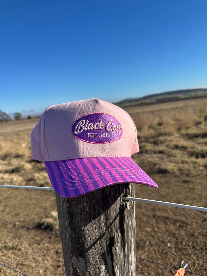 Retro Pink Stripe cap