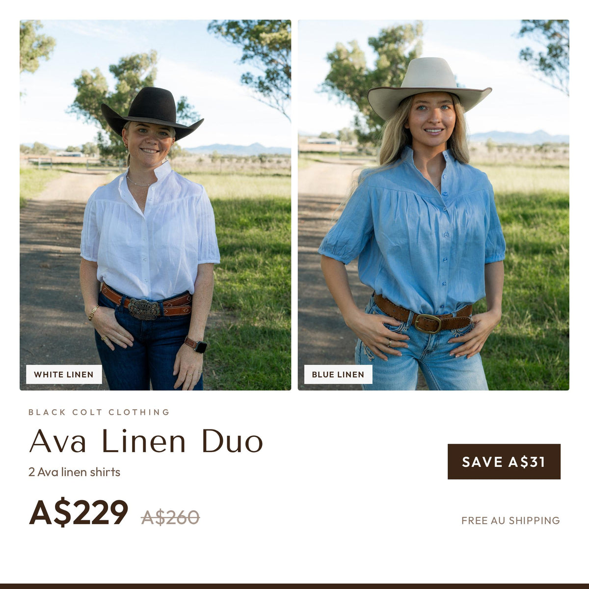 The Ava Linen Duo - bundle inclusions