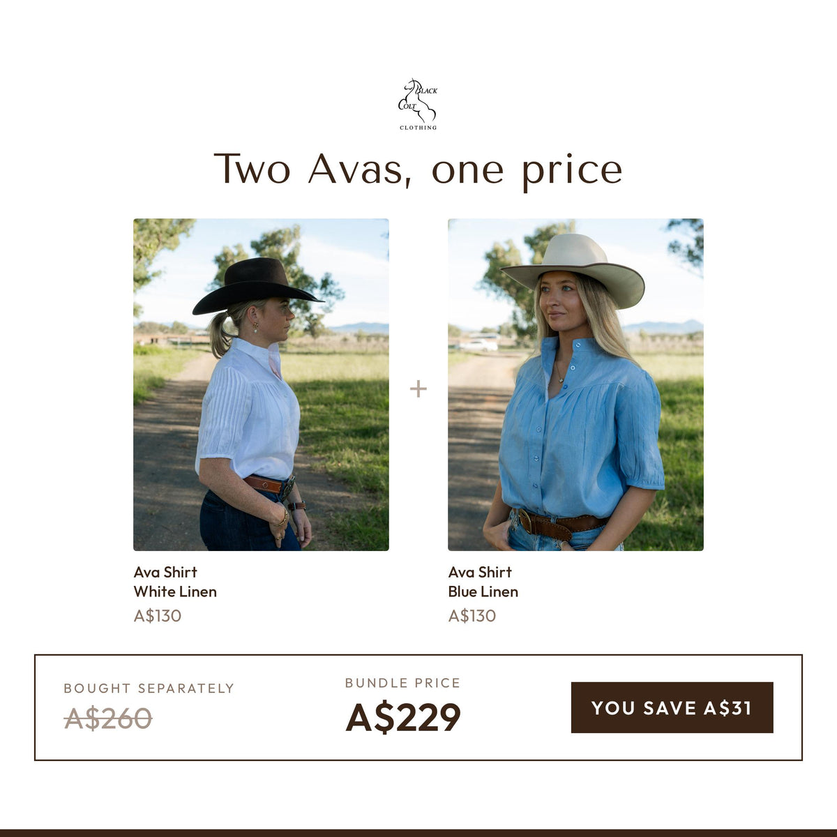 The Ava Linen Duo - bundle saving