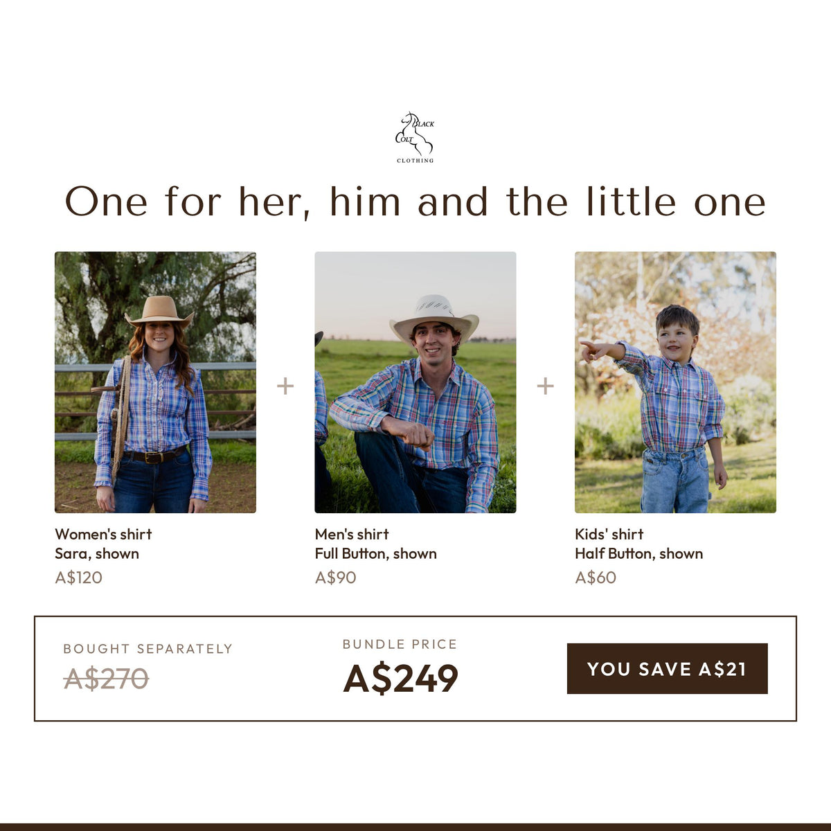 The Country Family Trio - Boys - bundle saving