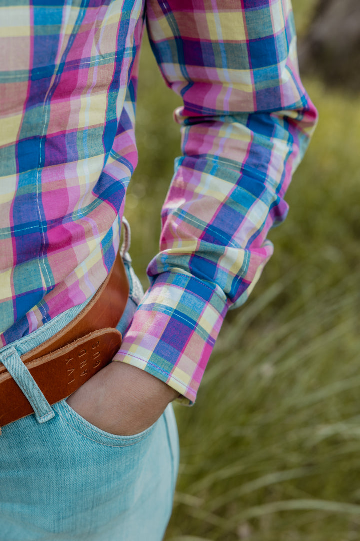 Jane Shirt - Pink & Blue Check