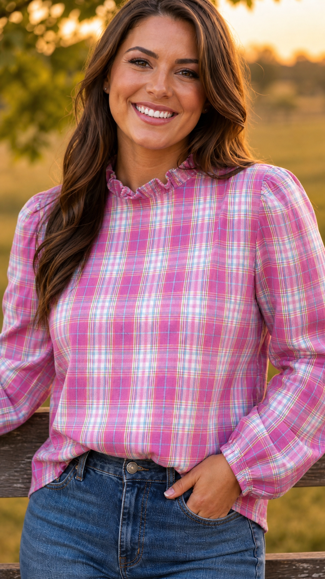 Brooke - Pink Check