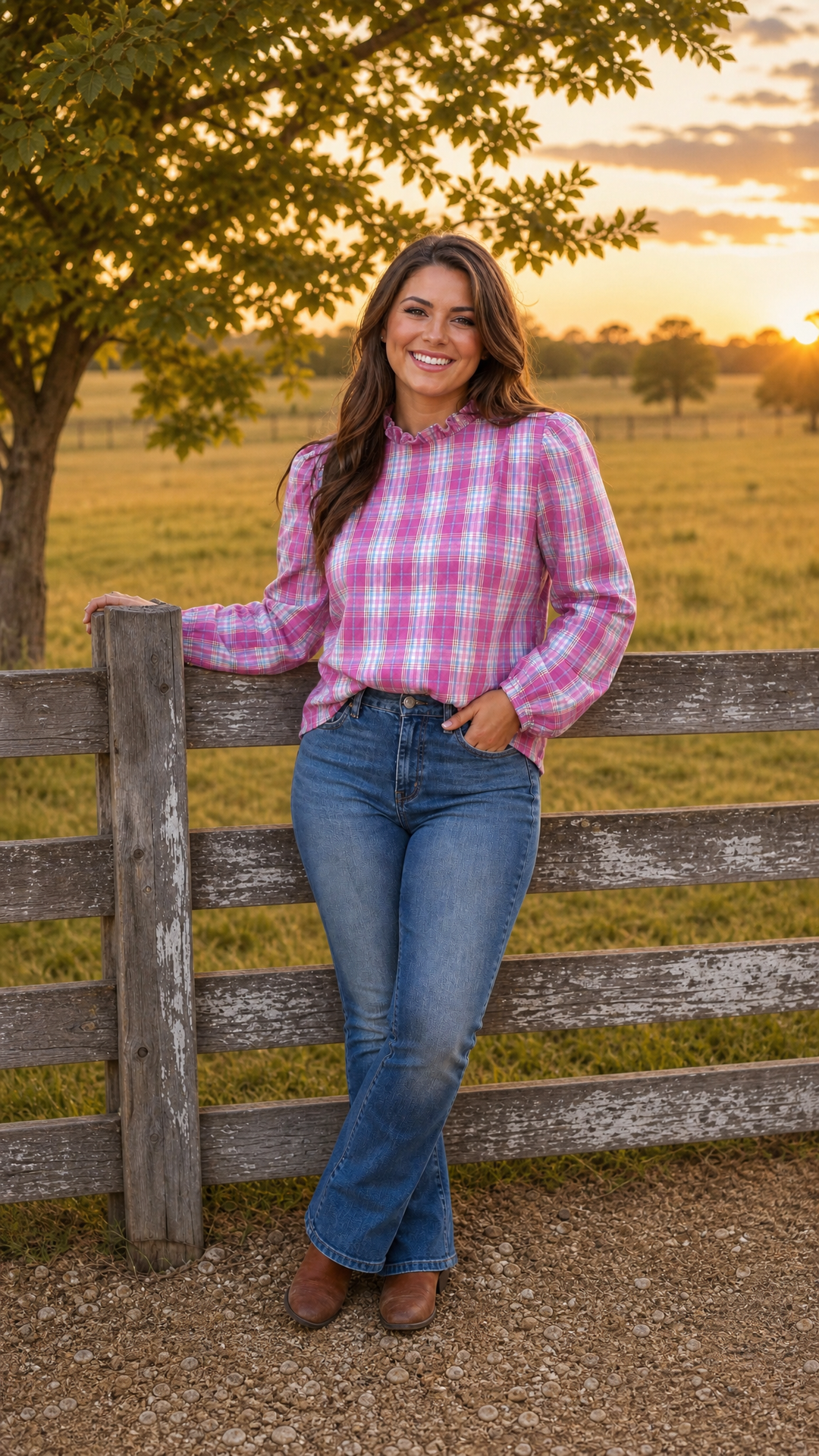 Brooke - Pink Check