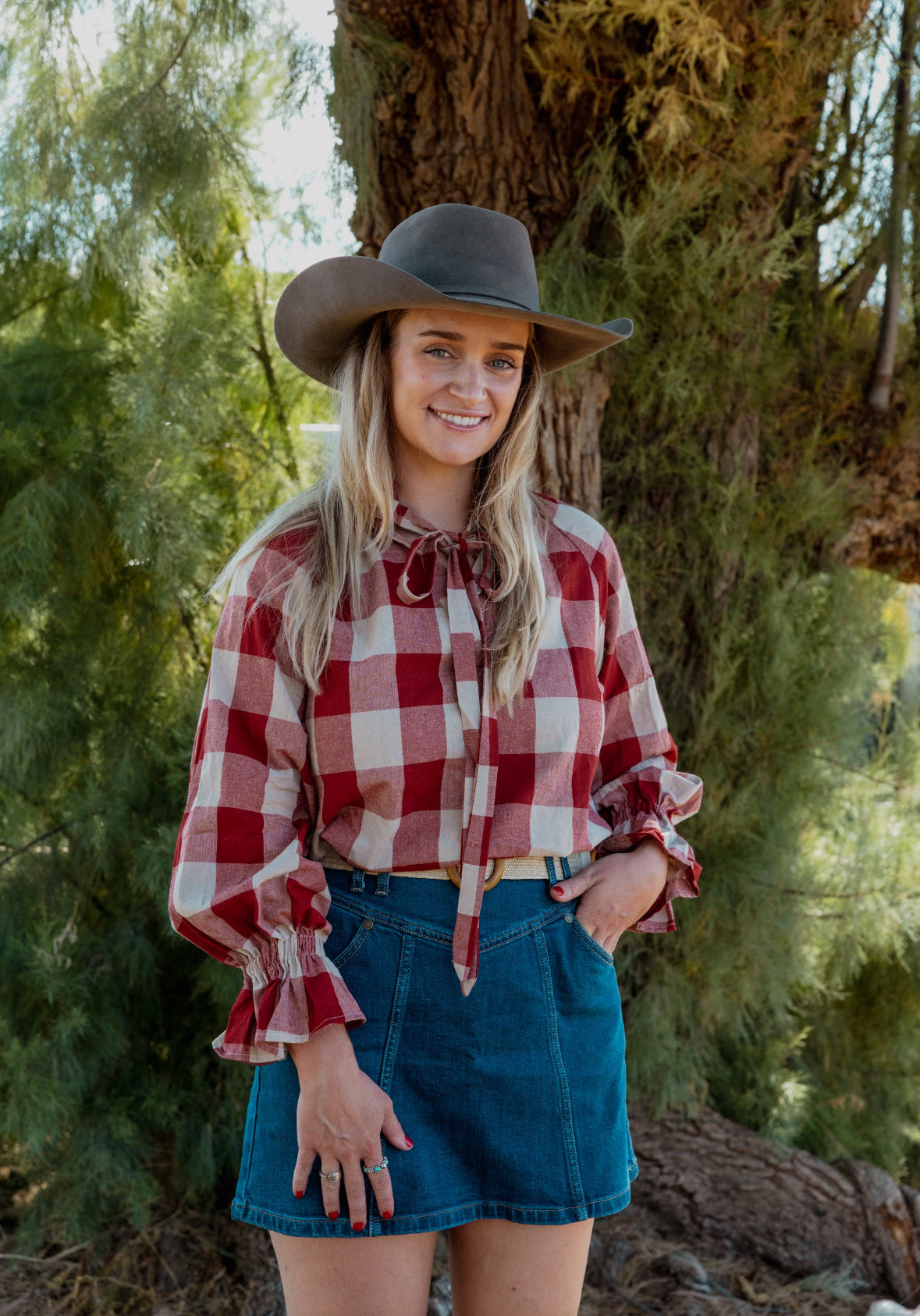 Gabby - Red Gingham