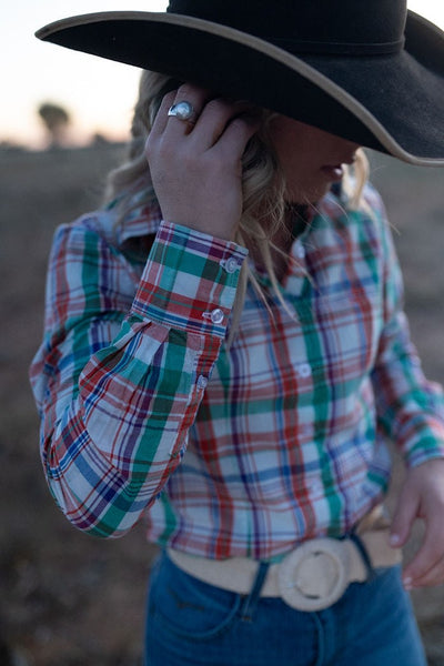 Jane Shirt - Green/Purple/Red Plaid