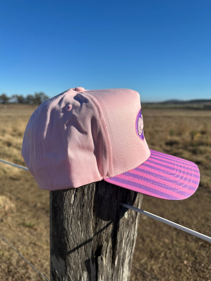 Retro Pink Stripe cap