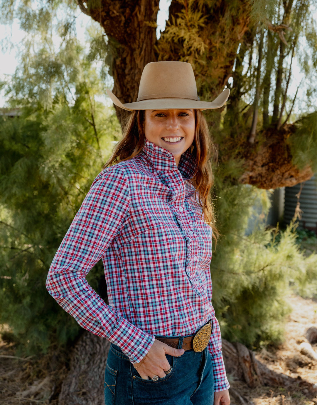 Kirby Shirt - Red & Blue Check