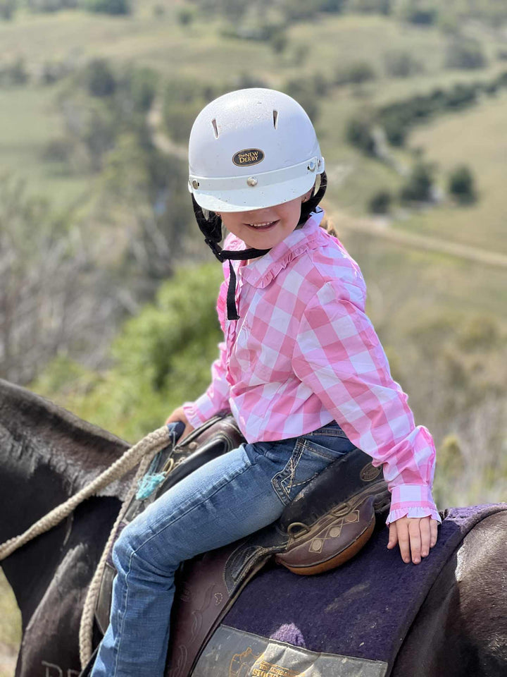 Girls Kirby Shirt - Pink Check
