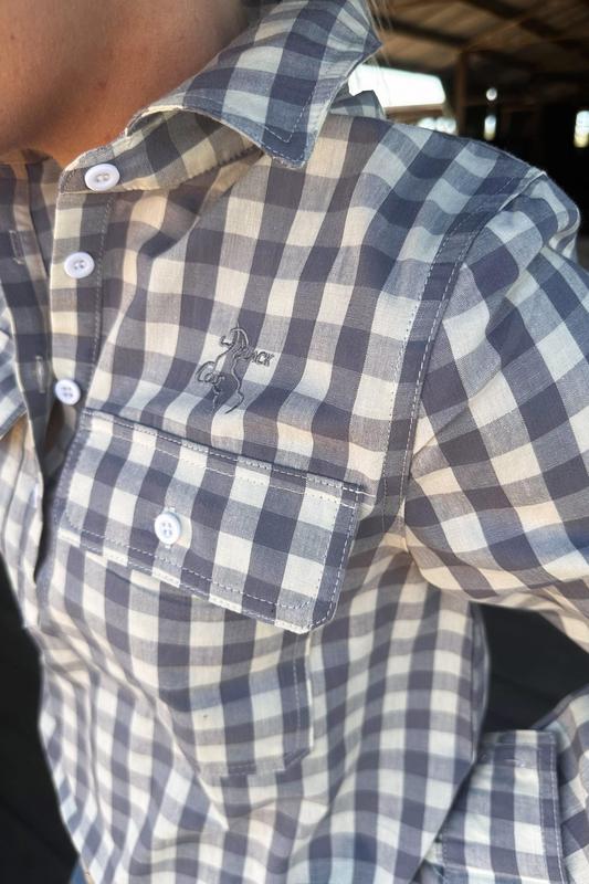 Work Shirt - Grey Gingham