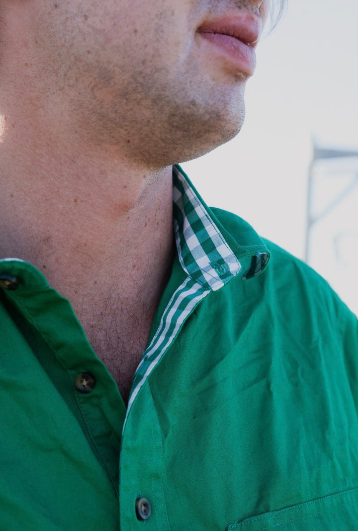 Mens Long Sleeve Workshirt - Green