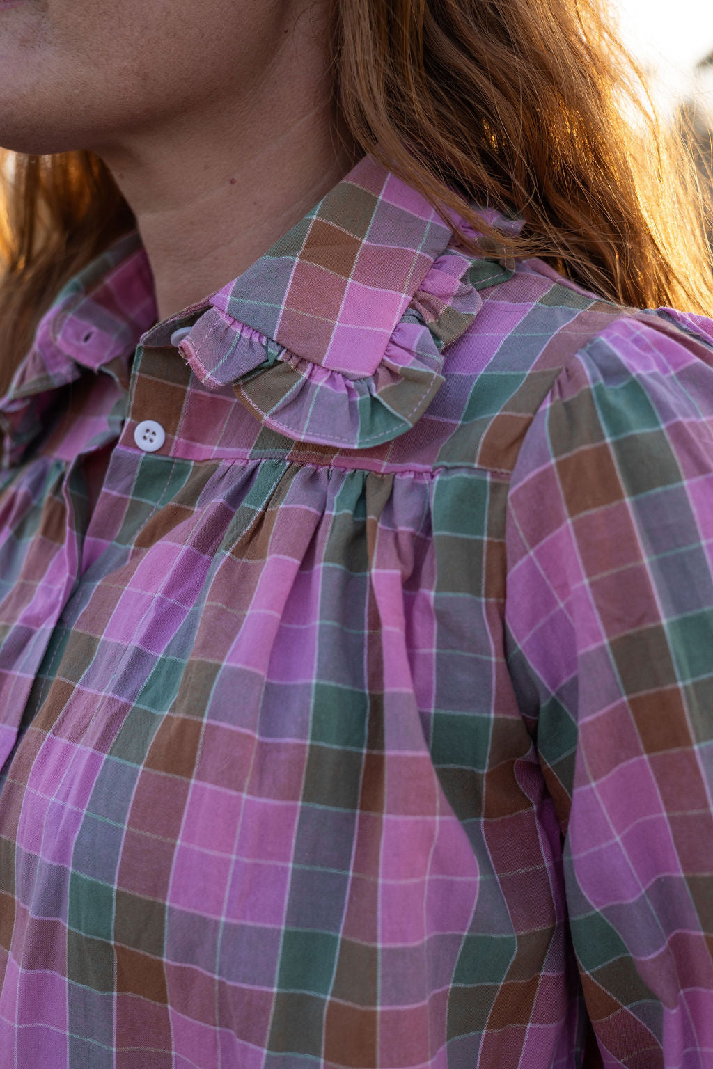 Frankie Shirt - Pink Check